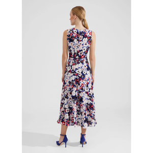 Hobbs Carly Gathered Neck Floral Dress